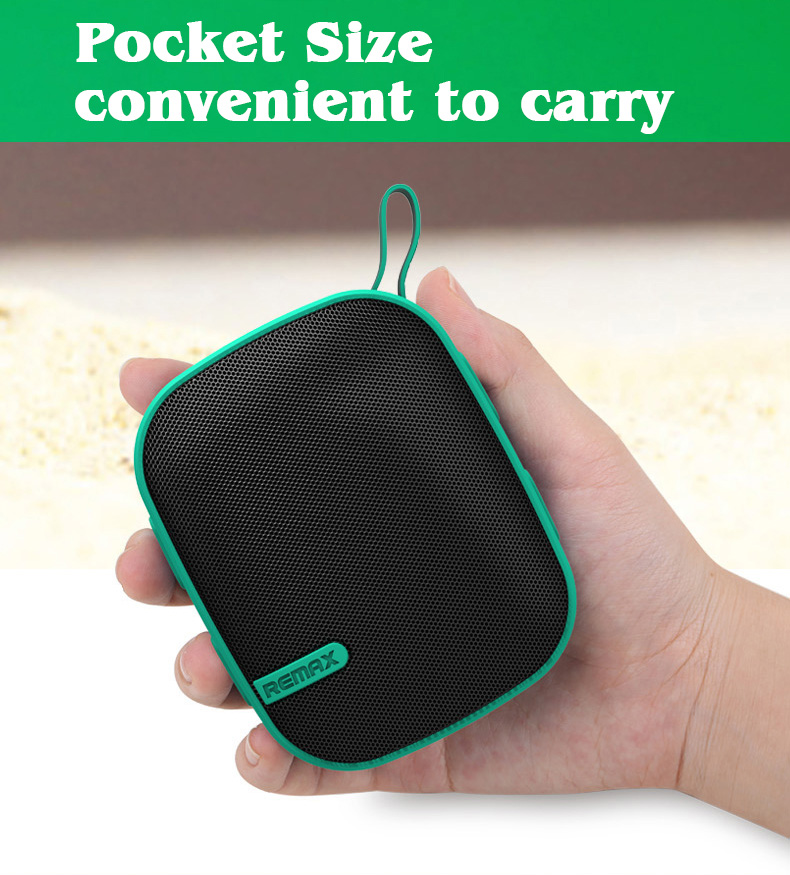 Remax RB-X2 Bluetooth Speaker with Mic FM Radio TF Port HD Music - Green