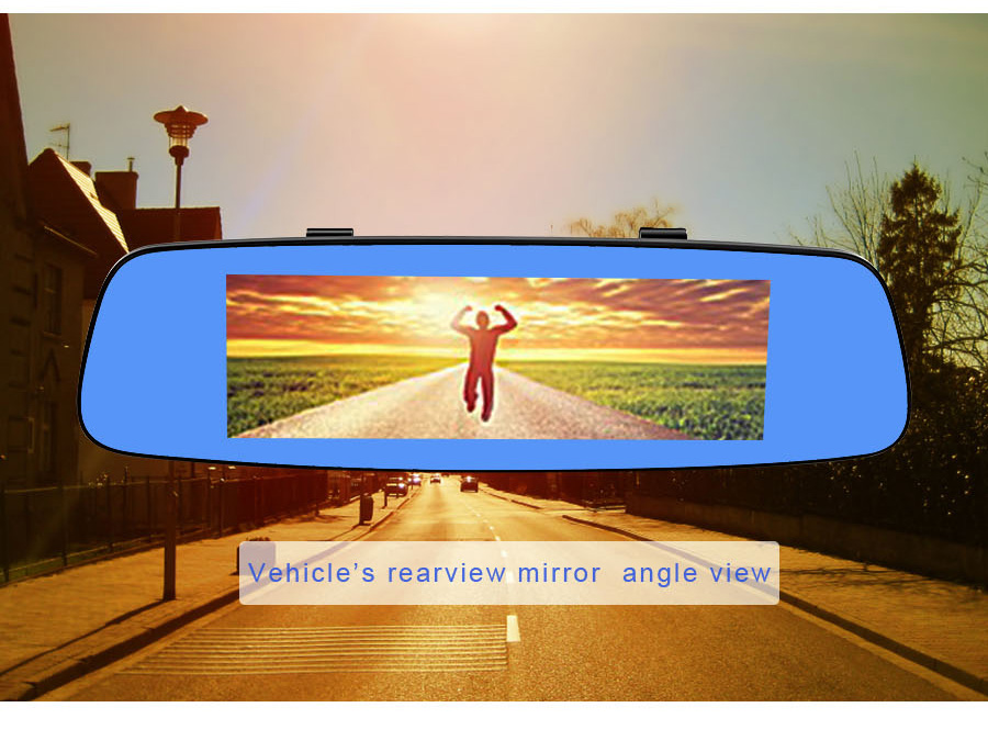 V6 MTK6582 10 Inch 3G Dash Camera Android 5.0 FHD 1080P WiFi Dual Lens GPS 160 Degree Wide Angle - Black