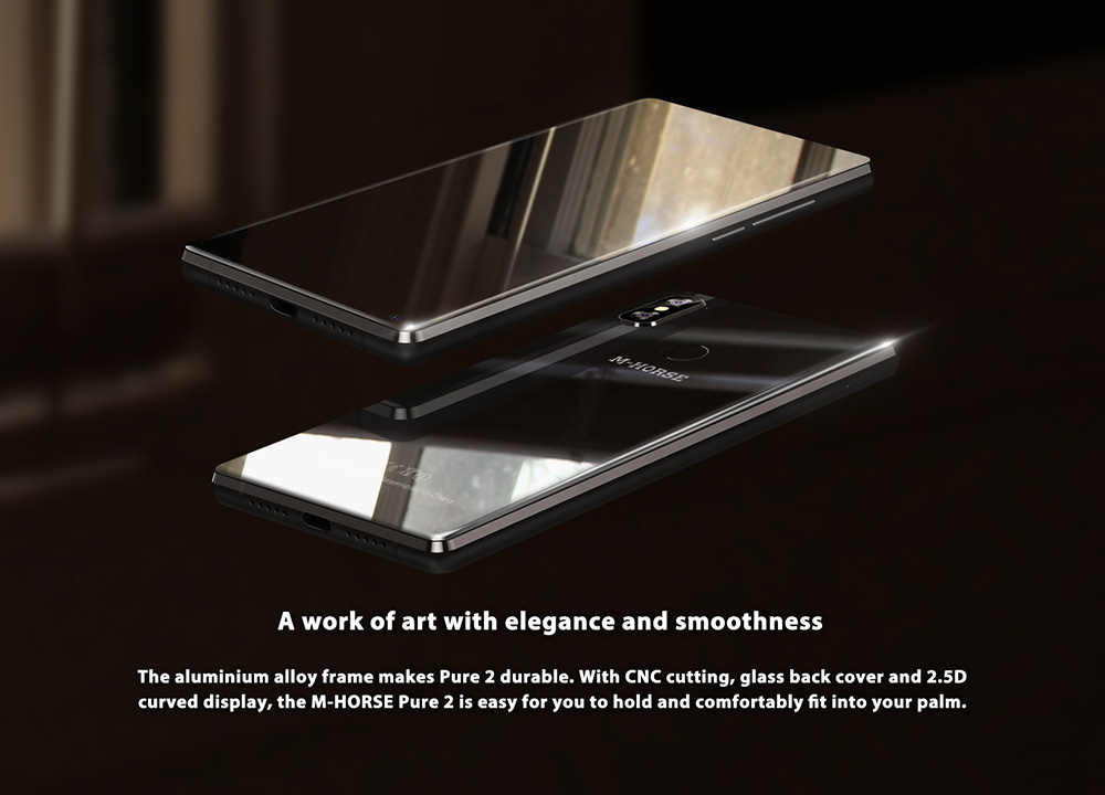 M-horse Pure 2 5.99 Inch Smartphone 18:9 Full Screen 4GB 64GB MT6750T Octa Core Dual Rear Camera Android 7.0 Touch ID - Blue