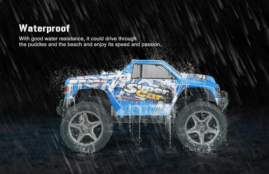 WLtoys 12402 1:12 2.4G 4WD Brushed High Speed Off-road RC Climbing Car RTR - Blue