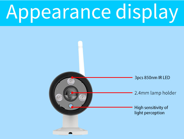 VStarcam C63S 1080P WiFi IP Camera 1/2.9 Inch CMOS PnP IR-Cut Night Vision Motion Detection IP66 Waterproof Security Camera -White