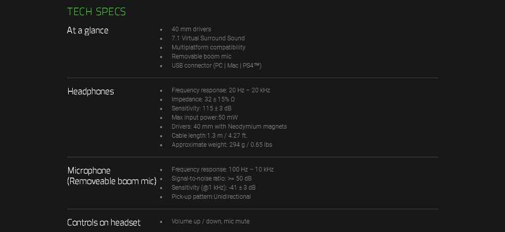 [HK Stock] Razer Electra USB V2 Gaming Headset 7.1 Surround Sound with Detachable Mic - Black