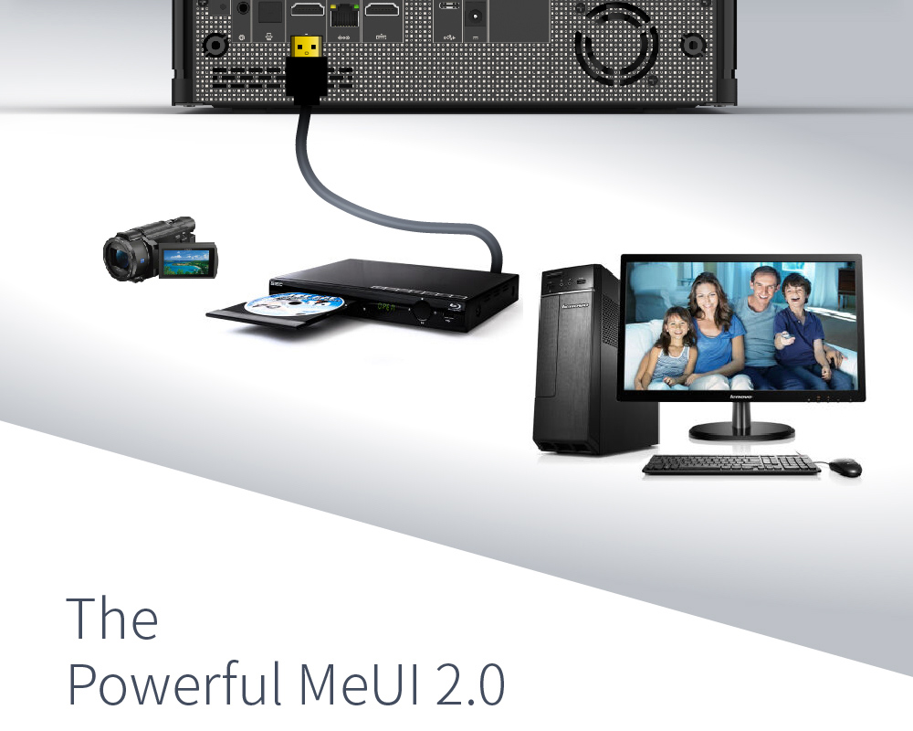 MELE H11 Realtek RTD1295 2GB/16GB 4K 3D Blu-ray Android Media Player 802.11ac WiFi Gigabit LAN Bluetooth SATA HDD Type-C USB3.0 HDMI - Black