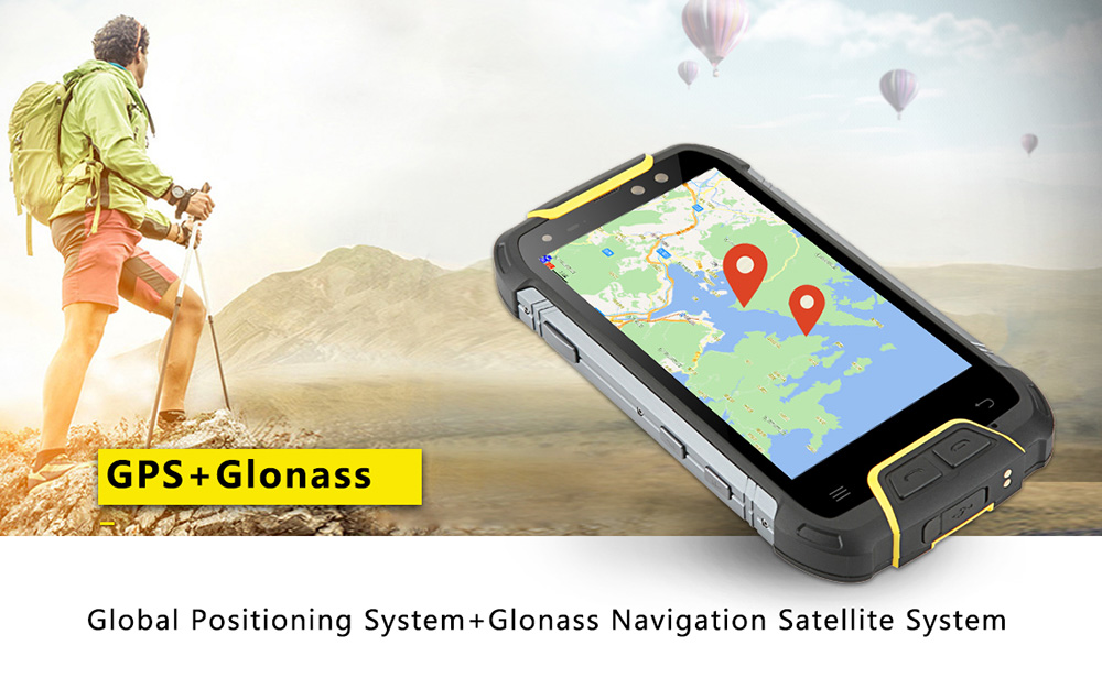 SNOPOW M10 5.0 Inch 4G LTE Smartphone IP68 Waterproof FHD 6GB 64GB MTK6757 Octa Core 16.0MP Camera Android 7.0 6500mAh Large Battery Fast Charge NFC- Yellow