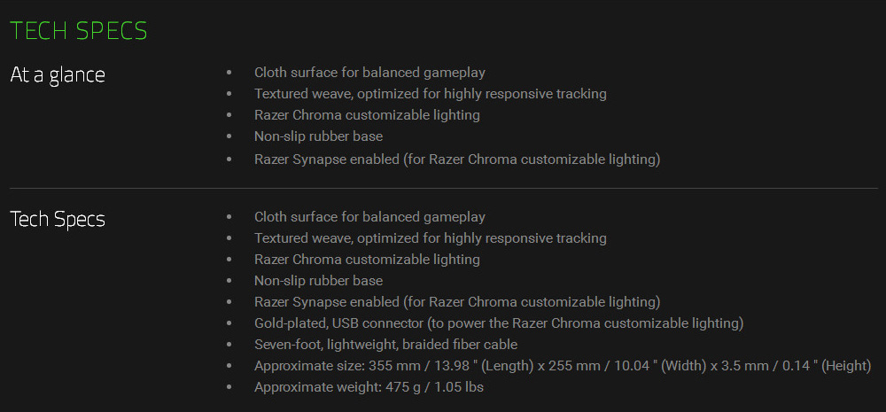 [HK Stock] Razer Firefly Cloth Edition Gaming Mouse Mat Customizable RGB Anti-Slip Cloth Mouse Pad - Black