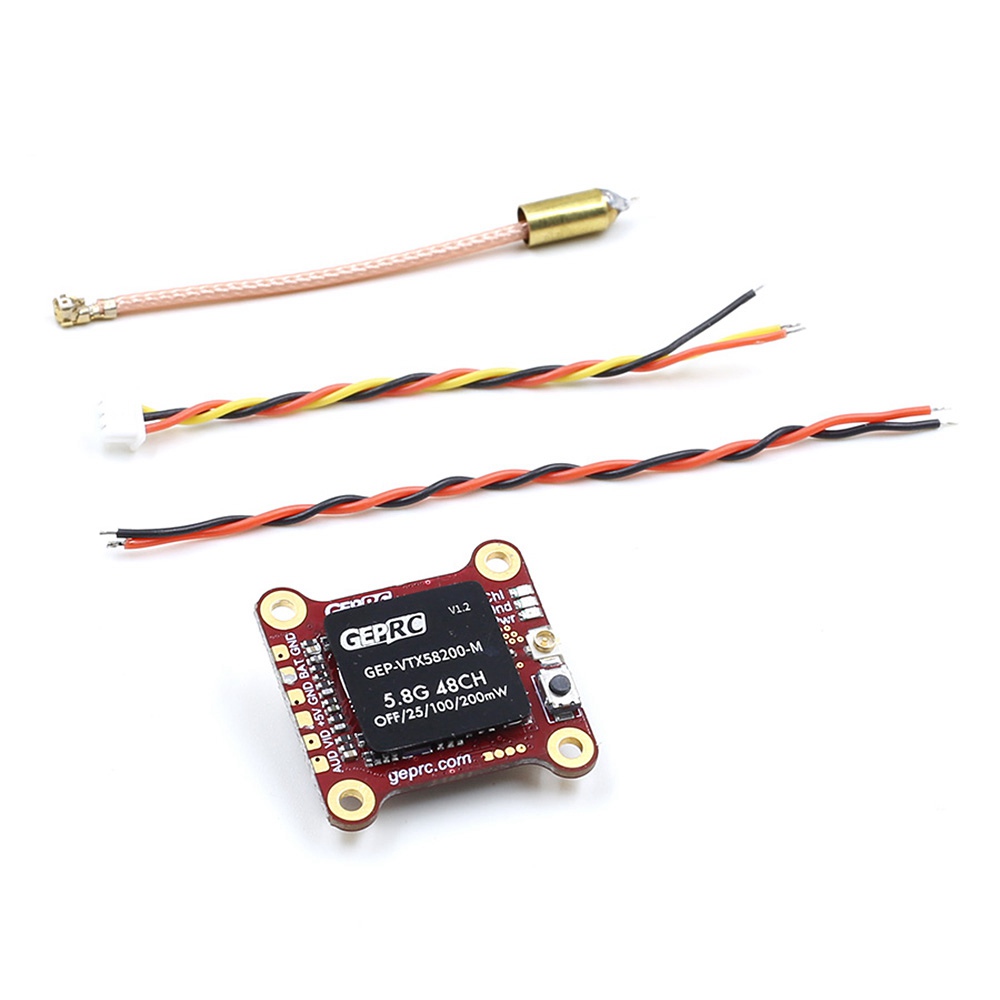 GEPRC GEP-VTX58200-M 0mW/25mW/100mW/200mW Switchable 5.8G 48CH FPV Transmitter for RC Racing Drone