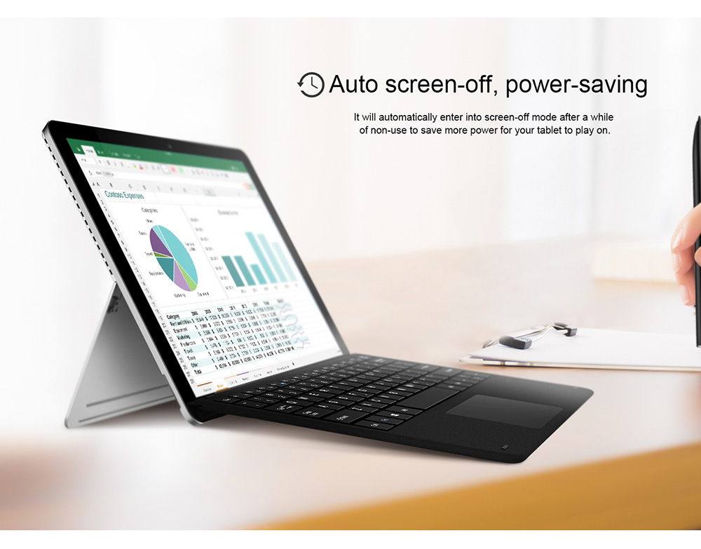 Magnetic Docking Keyboard For Chuwi SurBook Mini Tablet PC - Black