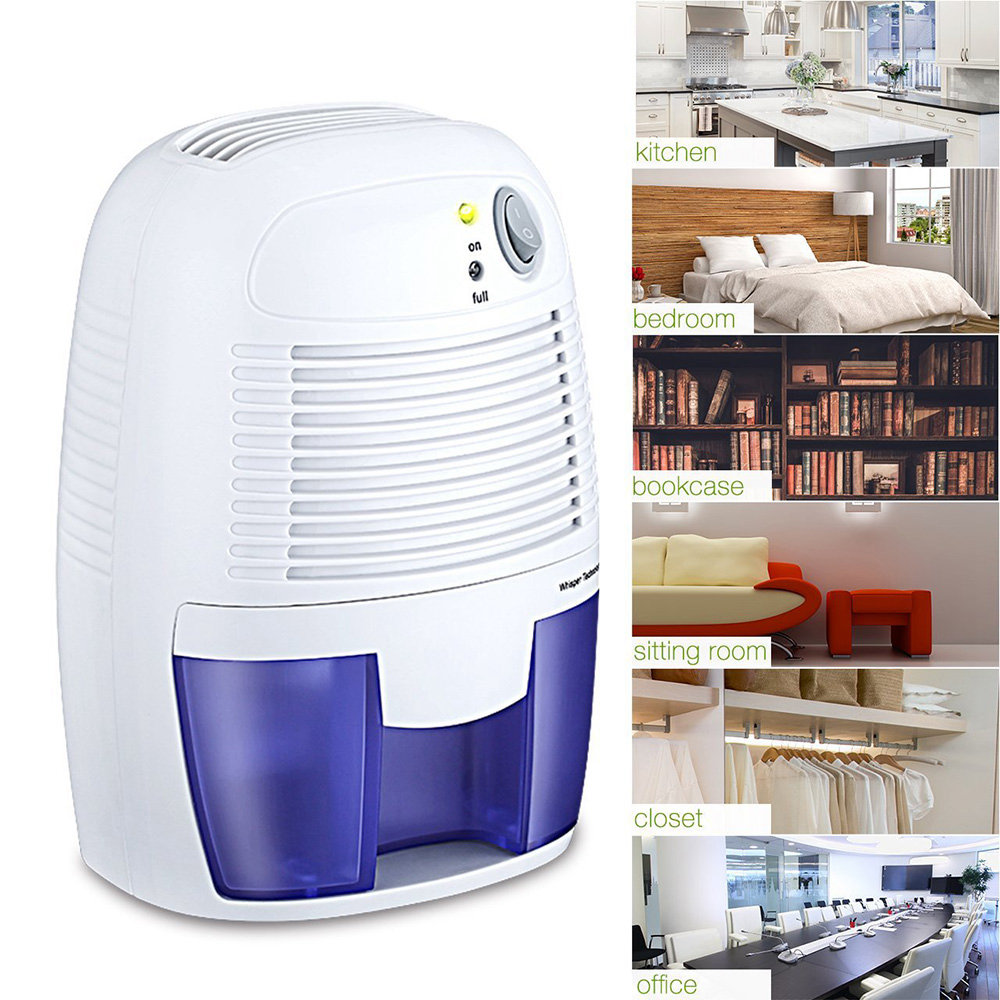 Electric Mini Portable Air Dehumidifier Intelligent Auto Off ABS Material Peltier Technology -White/US Plug