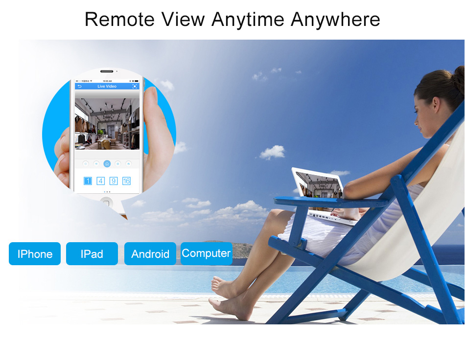 Hiseeu NVR-32 DVR Network Video Recorder H.264 Onvif 2.0 for IP Camera 2 SATA XMEYE P2P Cloud -Balck