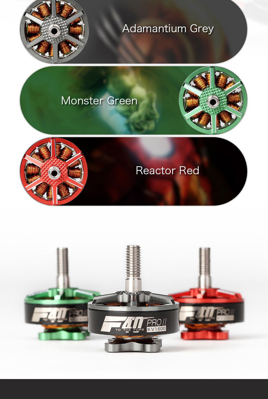 T-motor F40 Pro II 2400KV 3-4S Brushless Motor for FPV Racer - Green