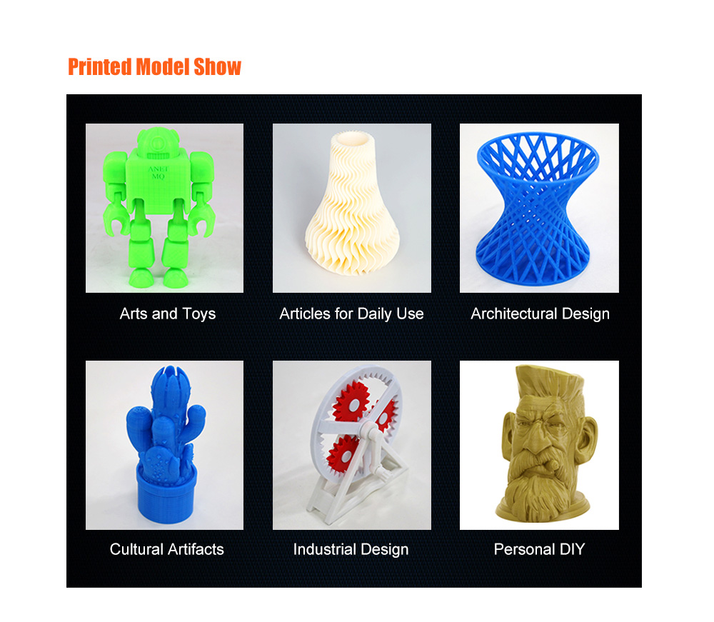 Anet A9 3D Printer Kit LCD Screen 160*160*200mm Printing Size - Black