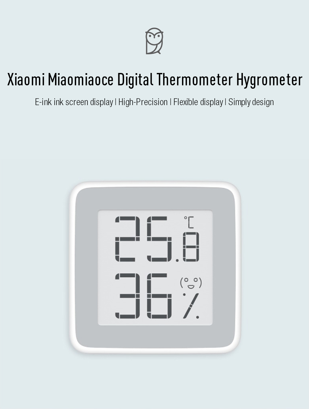 Xiaomi MiaoMiaoCe Digital Thermometer Hygrometer Luftfeuchtigkeit Temperatu L7S2