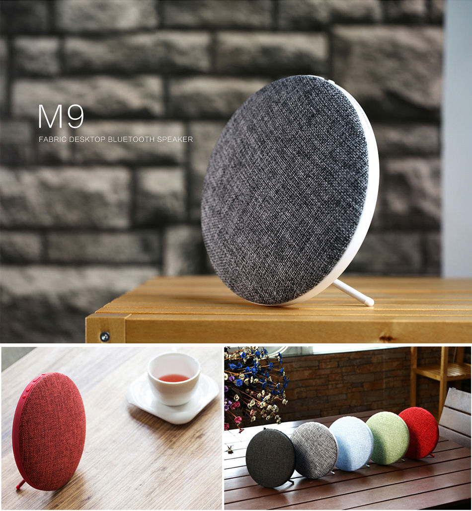 REMAX RB-M9 Fabric Wireless Bluetooth Speaker 3.5Wx2 Stereo HiFi - Gray