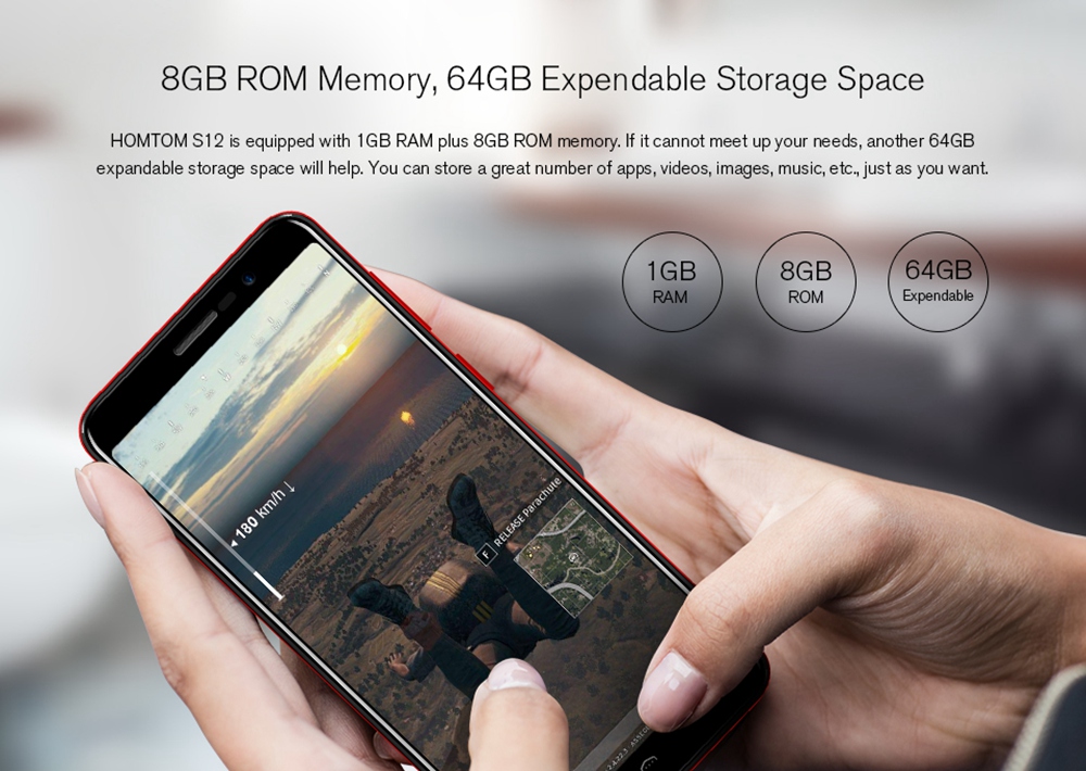 [HK Stock]HOMTOM S12 5.0 Inch 18:9 2.5D Screen Smartphone Dual Rear Camera 8GB MT6580 Quad Core Android 6.0 2750mAh Battery - Blue Black