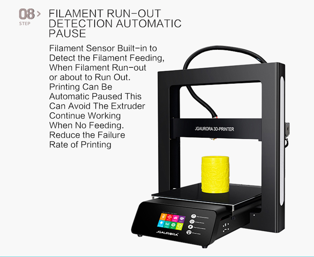 JGAURORA A5 Updated 3D Printer Large Printing Size 305x305x320mm - Black