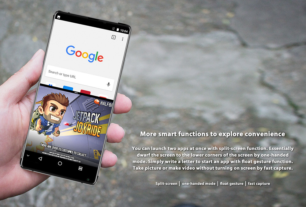 M-horse Pure 2 5.99 Inch Smartphone 18:9 Full Screen 4GB 64GB MT6750T Octa Core Dual Rear Camera Android 7.0 Touch ID - Blue