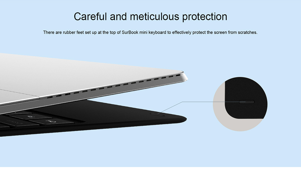 Magnetic Docking Keyboard For Chuwi SurBook Mini Tablet PC - Black