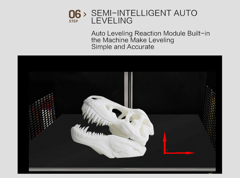 JGAURORA A3S DIY 3D Printer Fully Metal LCD Display Control - White