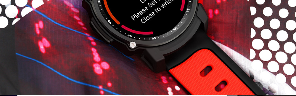 Makibes FS08 Smartwatch GPS Heart Rate Monitor MTK2503 Bluetooth IP68 Water Resistant Compatible with iOS Android  - Black+Gray