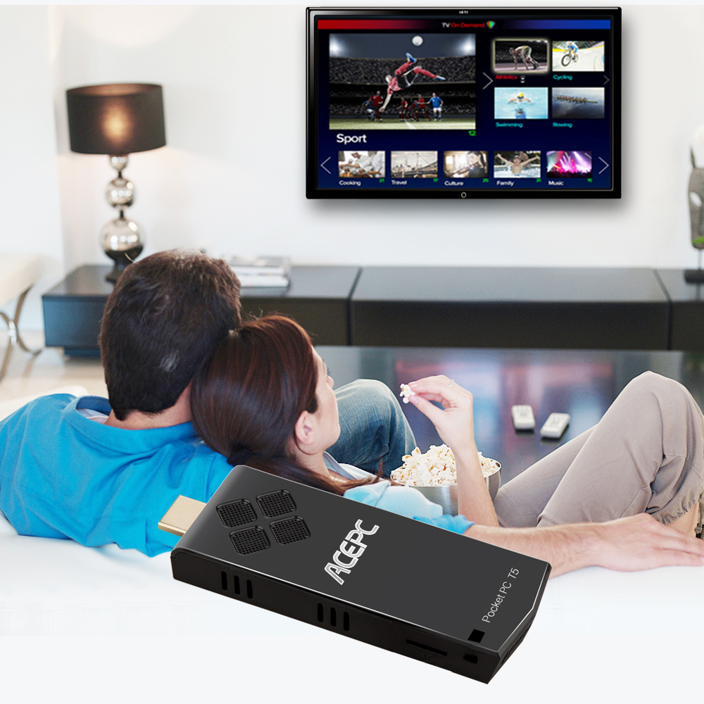 ACEPC T5 Licensed Windows10 Intel Atom x5-Z8350 2GB/32GB 4K Mini PC 2.4G WiFi Bluetooth USB3.0 HDMI H.265