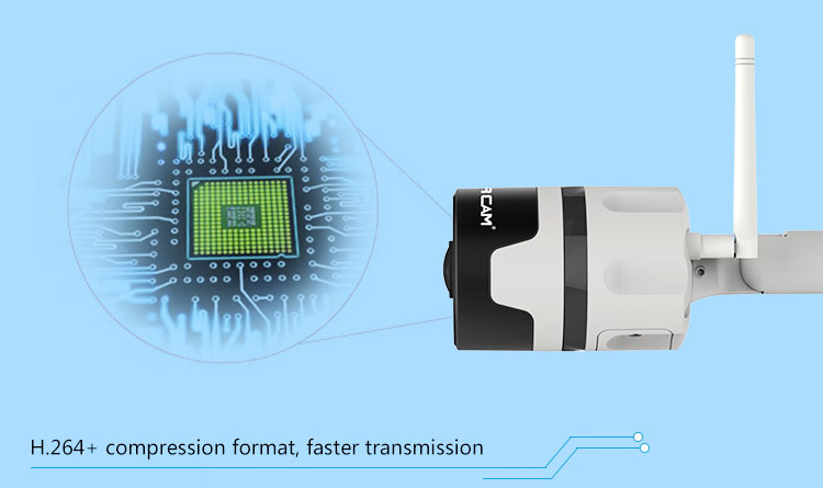 VStarcam C63S 1080P WiFi IP Camera 1/2.9 Inch CMOS PnP IR-Cut Night Vision Motion Detection IP66 Waterproof Security Camera -White