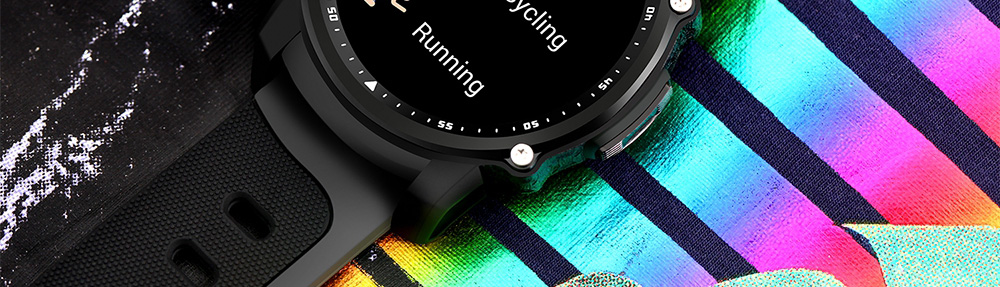 Makibes FS08 Smartwatch GPS Heart Rate Monitor MTK2503 Bluetooth IP68 Water Resistant Compatible with iOS Android  - Black+Gray
