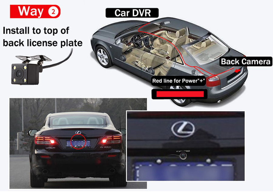 V200 MTK6582 7 Inch 3G Dash Camera FHD 1080P WiFi Android 5.0 GPS Rear-mirror Camera 140 Degree FOV With Dual Lens - Silver