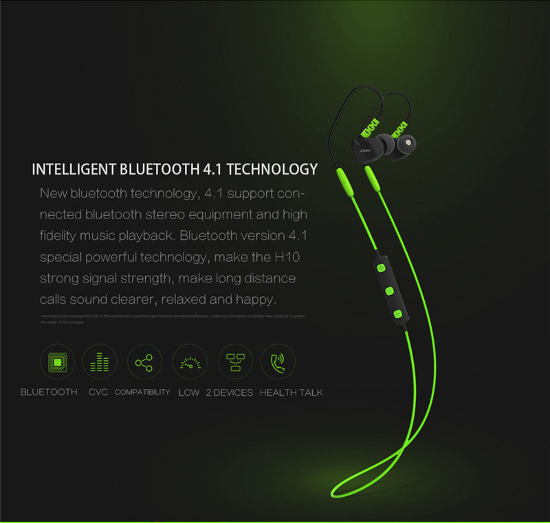 Joway H13 Wireless Bluetooth 4.1 Stereo Headset with Mic Noise Reduction - Yellow