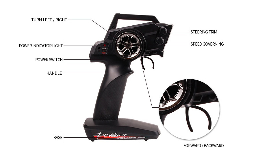 WLtoys 12402 1:12 2.4G 4WD Brushed High Speed Off-road RC Climbing Car RTR - Blue