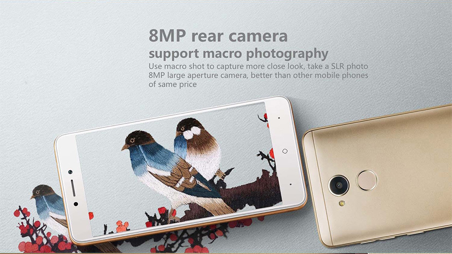[HK Stock]China Mobile A3s 5.2 Inch 4G LTE Smartphone 2GB RAM 16GB ROM Snapdragon 425 Quad Core Touch ID VoLTE - Silver