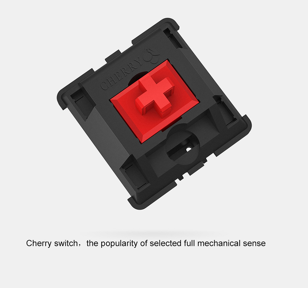 Original Xiaomi Yuemi Pro MK02 Wired Gaming Mechanical Keyboard With Cherry Red Switch 87 Keys - Black