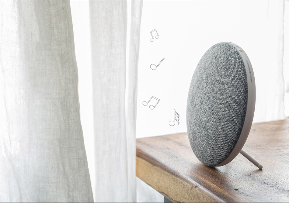 REMAX RB-M9 Fabric Wireless Bluetooth Speaker 3.5Wx2 Stereo HiFi - Gray