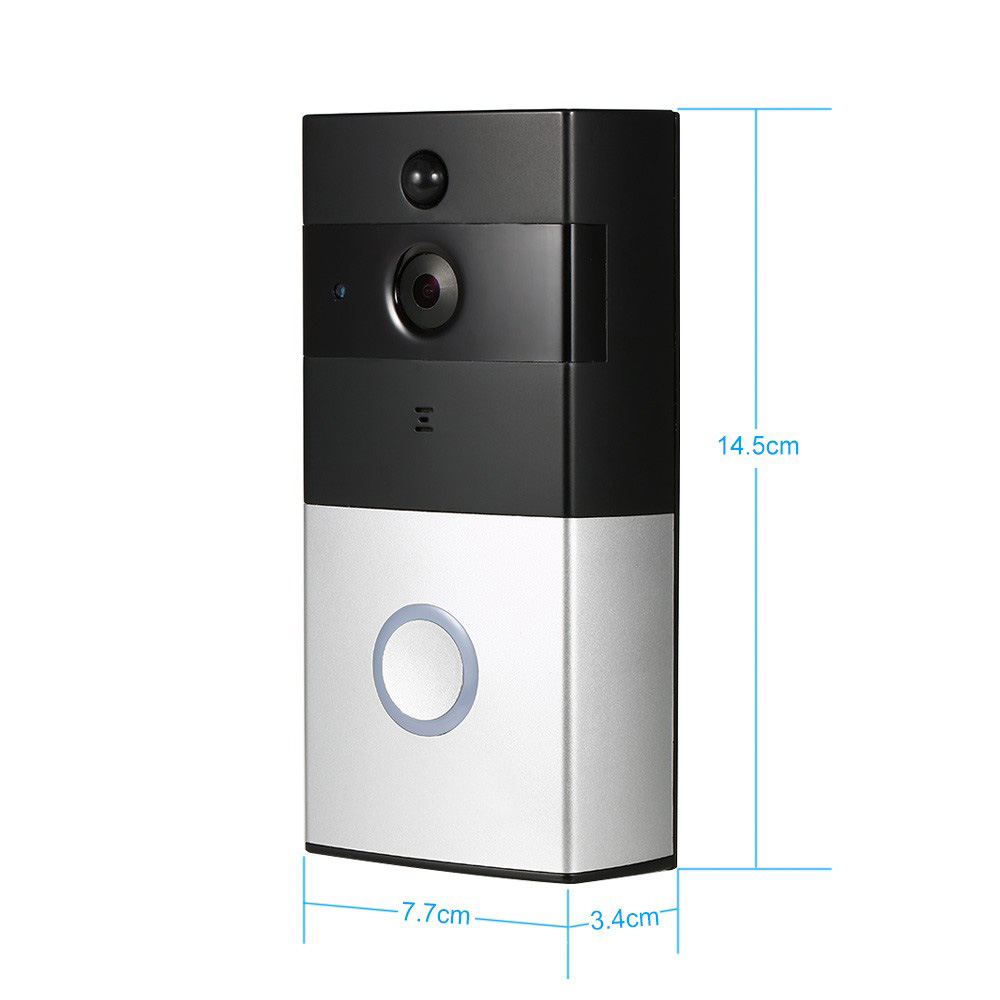 Db70b 720p Camera Doorbell Black Silver