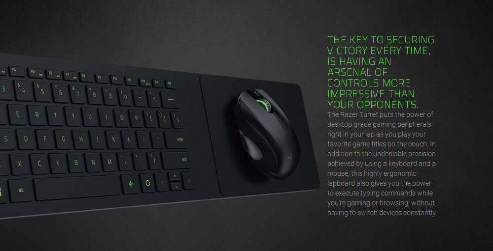 値頃 Razer Turret ラップボード ワイヤレスキーボード マウス