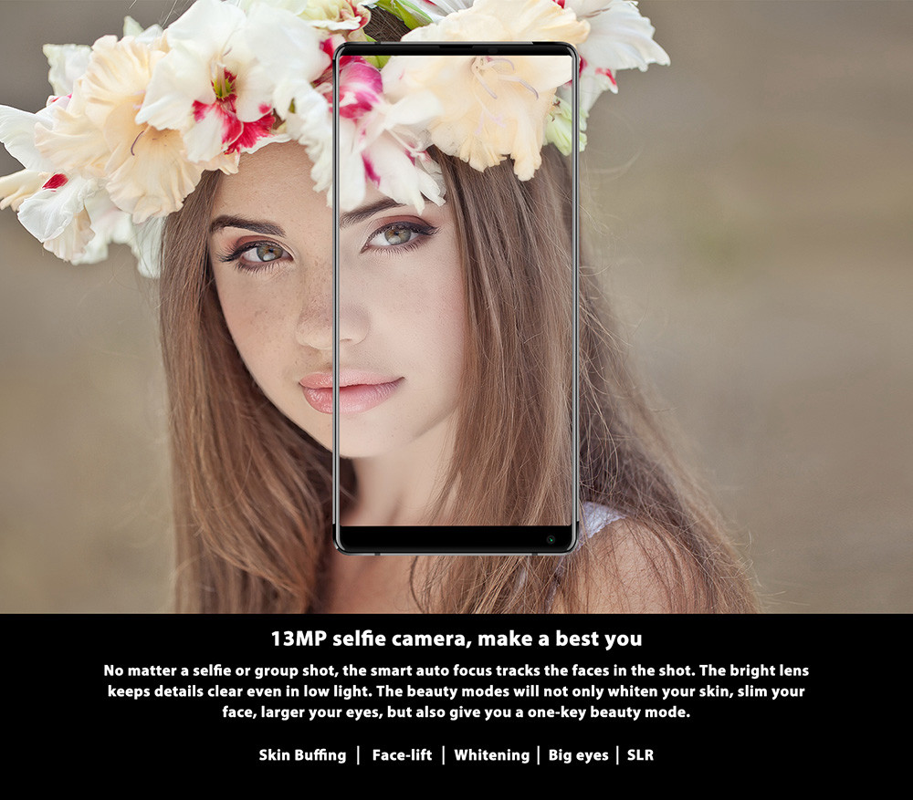 M-horse Pure 2 5.99 Inch Smartphone 18:9 Full Screen 4GB 64GB MT6750T Octa Core Dual Rear Camera Android 7.0 Touch ID - Blue