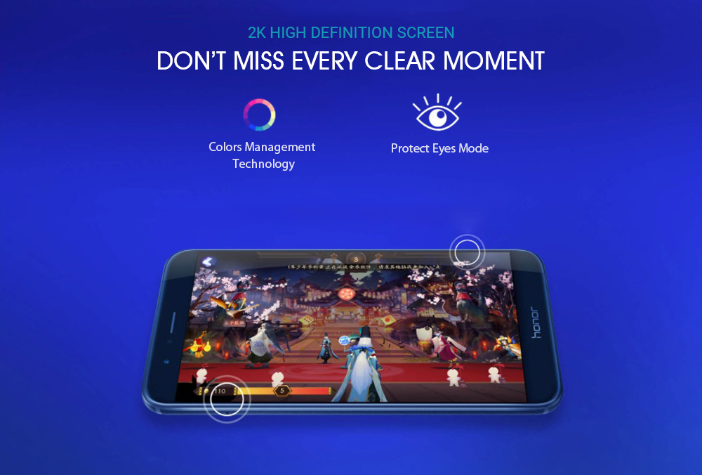 HUAWEI Honor V9 5.7 Inch Smartphone 2K Screen 12.0MP+12.0MP Dual Rear Cam 6GB 128GB Hisilicon Kirin 960 Octa Core Android 7.0 OTA NFC - Black