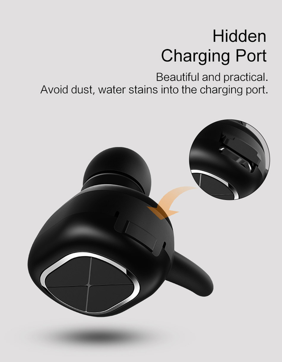 Auricular inalámbrico USAMS Bluetooth con micrófono negro USAMS US LS001 Mini Bluetooth Inalámbrico 4.1 Auriculares