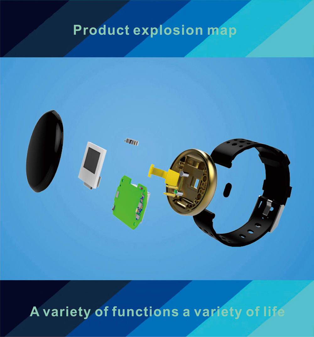LYNWO I8 Smart Bracelet NRF52832 Chip Blood Oxygen Blood Pressure Monitor IP67 Water Resistant Compatible With Android IOS - Red