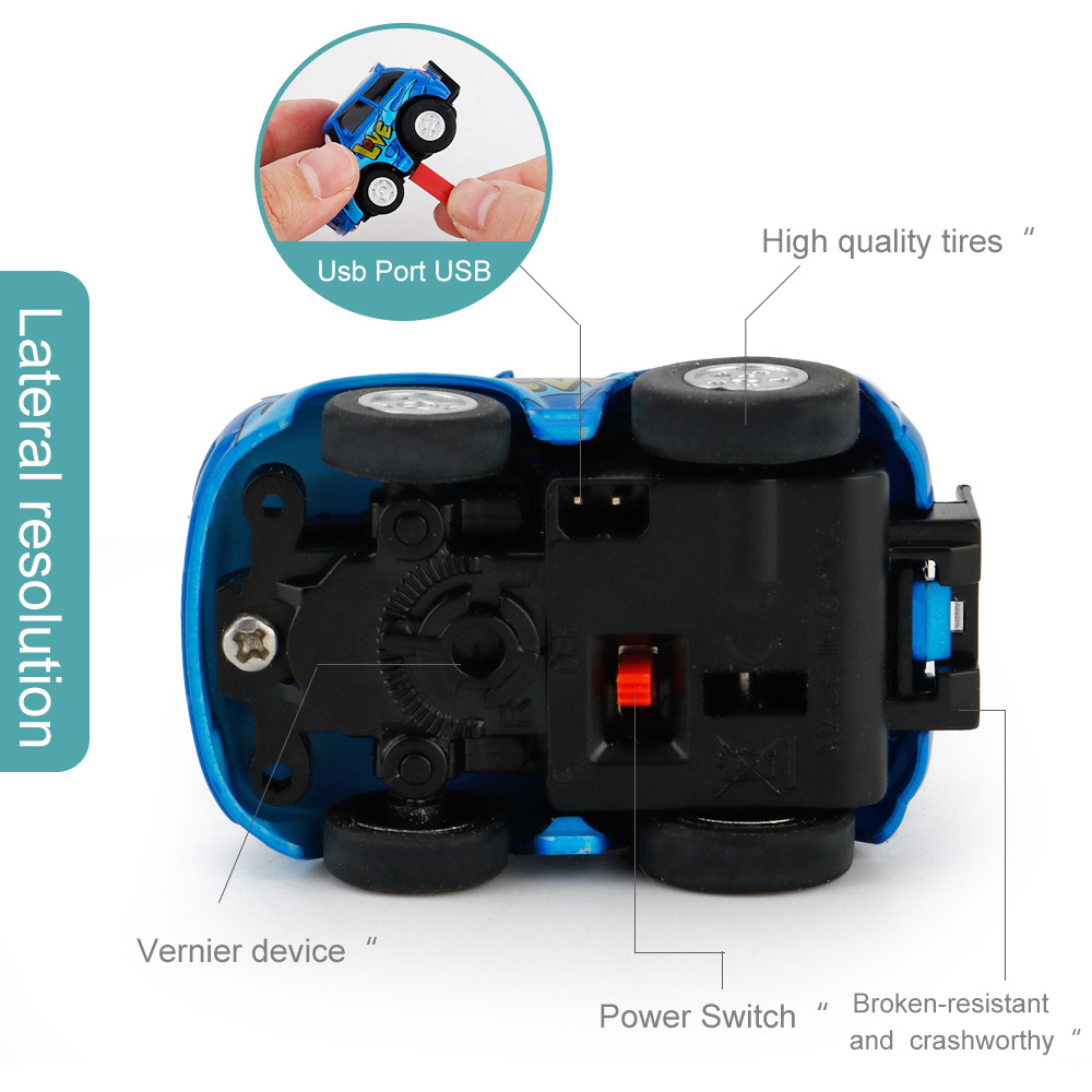 CREATE TOYS 8022 1:58 2.4G Gravity Sensor Watch Control Mini RC Car Toys Gift RTR - Dark Green