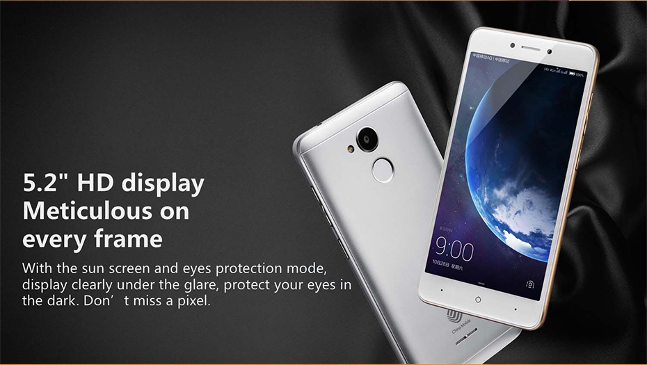 [HK Stock]China Mobile A3s 5.2 Inch 4G LTE Smartphone 2GB RAM 16GB ROM Snapdragon 425 Quad Core Touch ID VoLTE - Silver