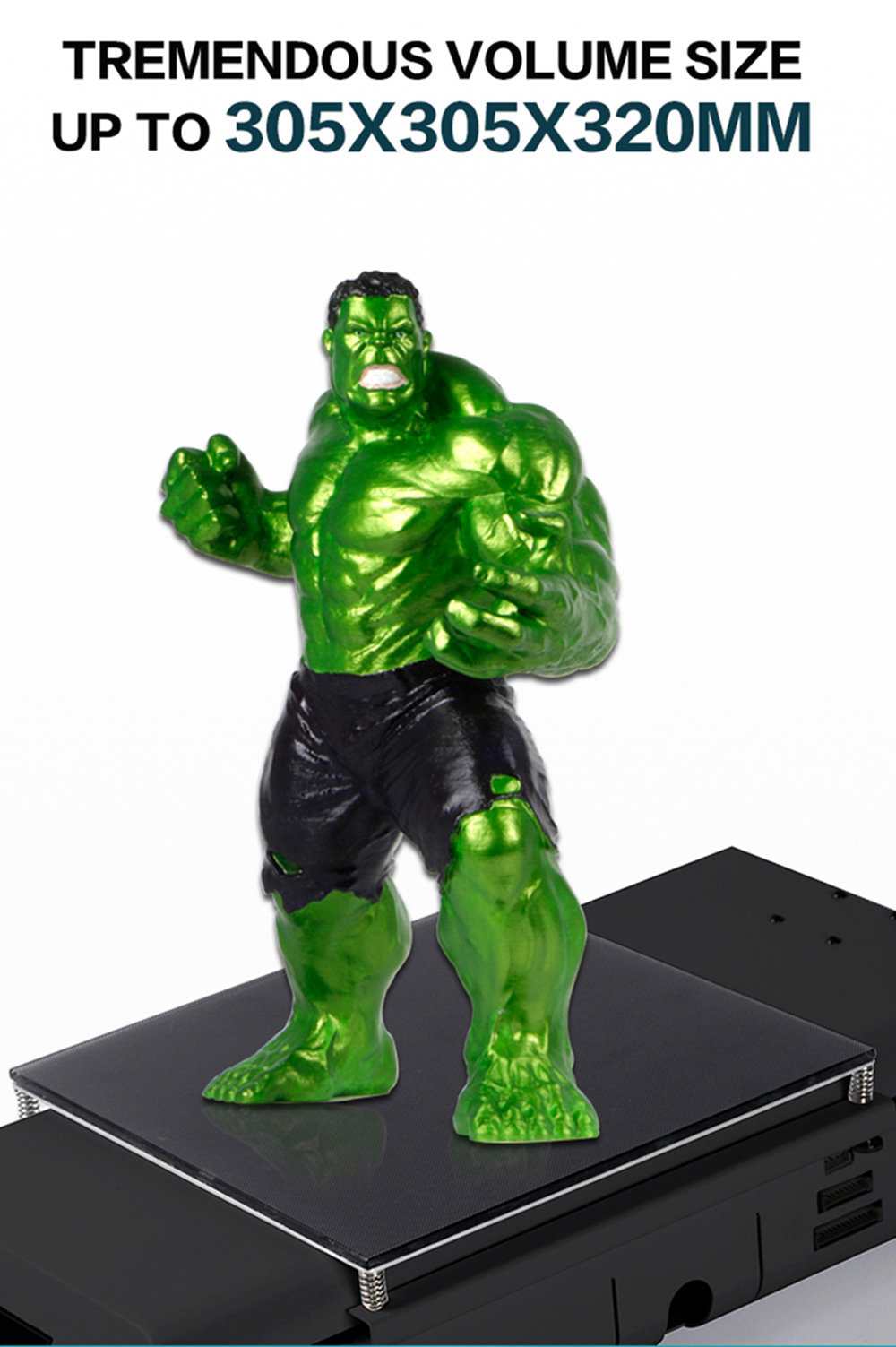 JGAURORA A5 Updated 3D Printer Large Printing Size 305x305x320mm - Black