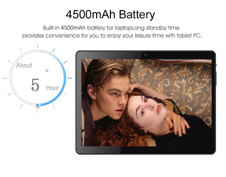 NOOMAI A108S 4G LTE Phablet MTK6737 Quad Core 1.5GHz 10.1" 2GB RAM 16GB ROM Tablet Dual SIM Dual Standby GPS Android 6.0 - Black