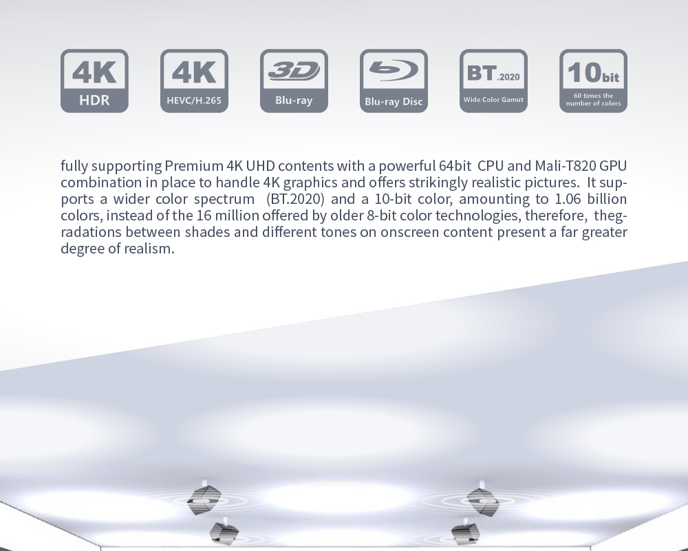 MELE H11 Realtek RTD1295 2GB/16GB 4K 3D Blu-ray Android Media Player 802.11ac WiFi Gigabit LAN Bluetooth SATA HDD Type-C USB3.0 HDMI - Black