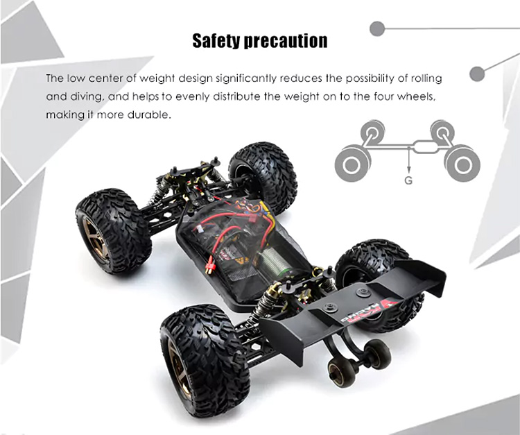 VKAR RACING BISON V2 2.4G 1:10 4WD Brushless Off-road with HOBBYWING 120A ESC RC Car RTR - White