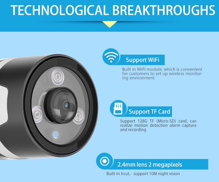 VStarcam C63S 1080P WiFi IP Camera 1/2.9 Inch CMOS PnP IR-Cut Night Vision Motion Detection IP66 Waterproof Security Camera -White