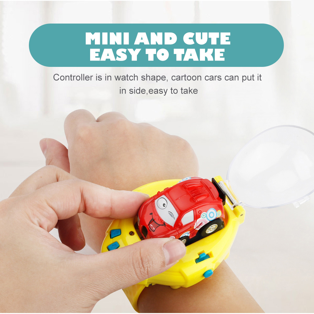 CREATE TOYS 8022 1:58 2.4G Gravity Sensor Watch Control Mini RC Car Toys Gift RTR - Blue