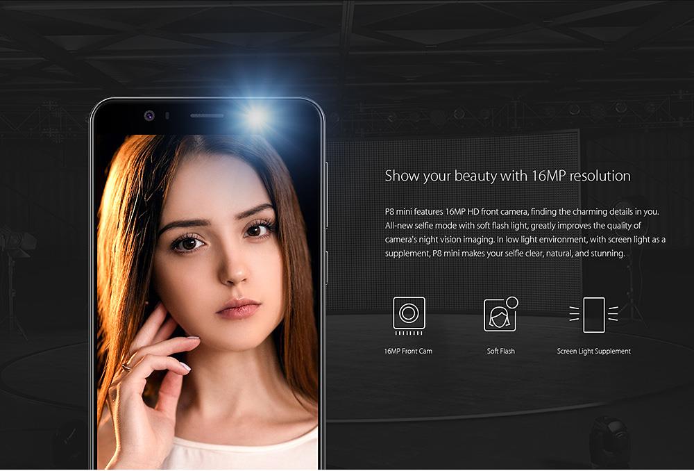 [HK Stock]Elephone P8 3D 5.5 Inch Smartphone Glasses-free 3D Screen 4GB 64GB Dual Rear Camera Octa Core Android 7.0 Touch ID 4050mAh Battery Metal Unibody - Red