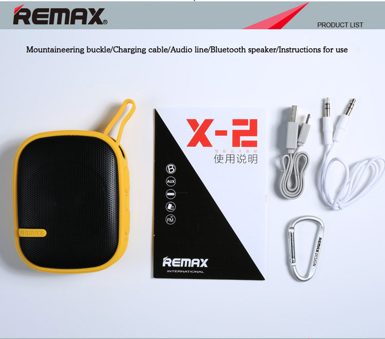 Remax RB-X2 Bluetooth Speaker with Mic FM Radio TF Port HD Music - Green