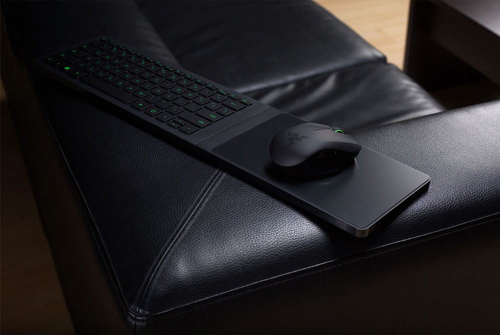 [HK Stock] Razer Turret Gaming Lapboard Wireless Bluetooth Mouse + Keyboard Kit With 2.4G Receiver For Living Room Gaming - Black