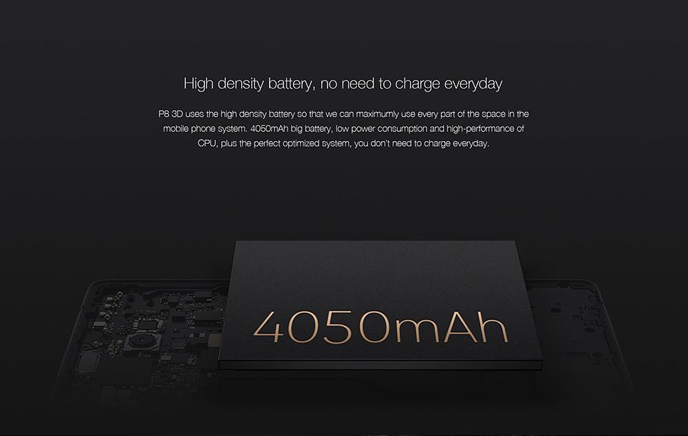 [HK Stock]Elephone P8 3D 5.5 Inch Smartphone Glasses-free 3D Screen 4GB 64GB Dual Rear Camera Octa Core Android 7.0 Touch ID 4050mAh Battery Metal Unibody - Red